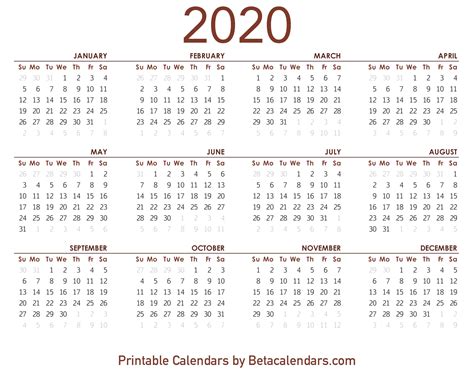 2020 Calendar Png Images Transparent Background Png Play