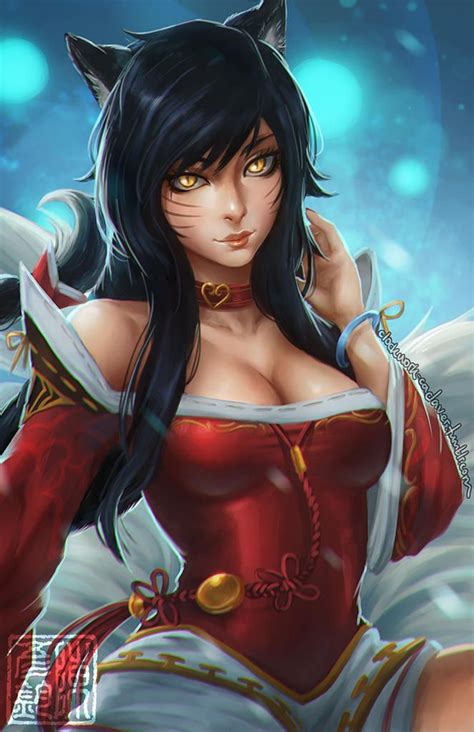 Lol League Of Legends Anime Sensual Kitsune Ahri Lol Ahri League