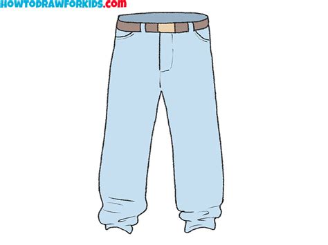 How To Draw Baggy Pants Easy Drawing Tutorial For Kids
