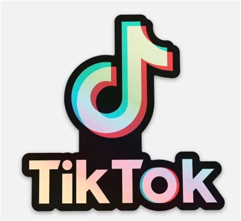 Tik Tok Limited Addition Holographic 3x3 Sticker Holographic Etsy