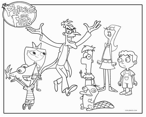 Desenhos de Phineas e Ferb para colorir Páginas para impressão grátis