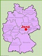 Jena location on the Germany map - Ontheworldmap.com