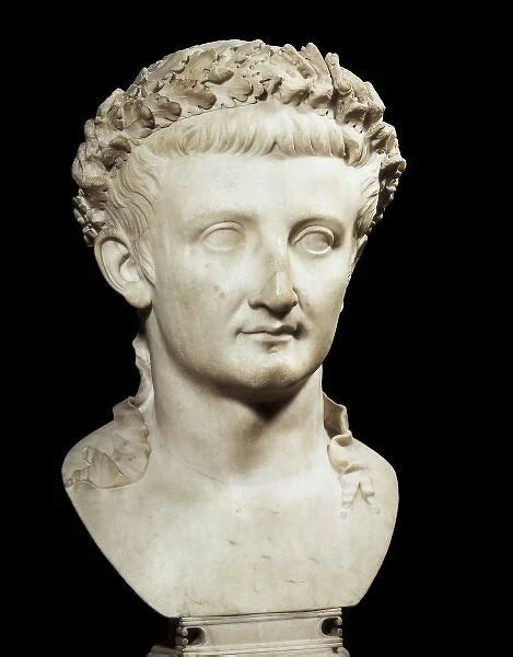 The Emperor Tiberius 1st Half 1st C Roman Art For Sale As Framed