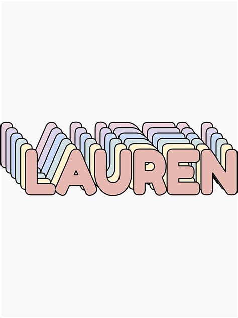 Lauren Name Sticker For Sale By Ashleymanheim Redbubble