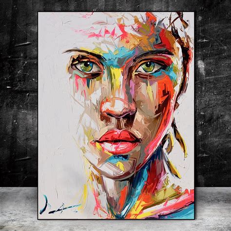 2021 Abstract Knife Portrait Women Oil Painting On Canvas Wall Art