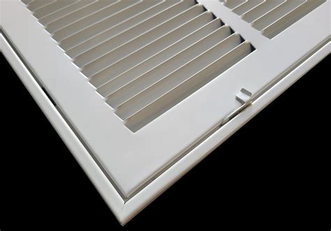 Steel Return Air Filter Grille Fixed Hinged Hvac Duct Cover Grill White