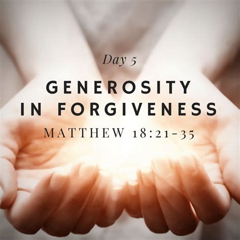 Generosity In Forgiveness Matthew 1821 35 South Fellowship Church