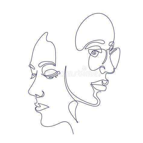 5 out of 5 stars. Continuous Line, Two Women Faces. Abstract, Modern Art ...