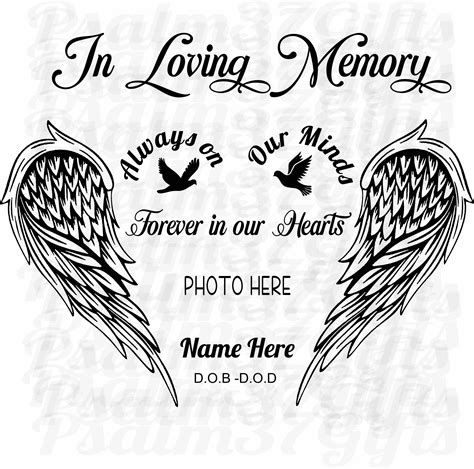 In Loving Memory Of Always On Our Mind Forever In Our Hearts Etsy