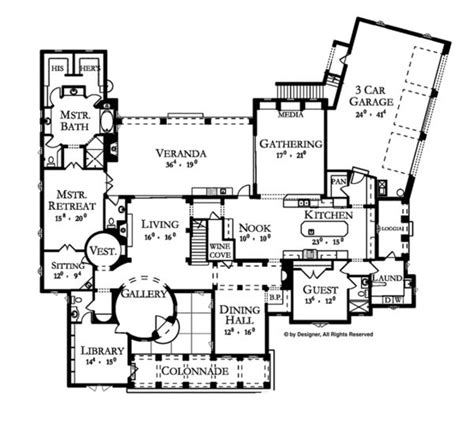 Mediterranean Style House Plan 6 Beds 5 Baths 6493 Sqft Plan 1058 1