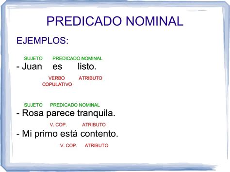Exemplos De Predicado Verbal Nominal E Verbo Nominal