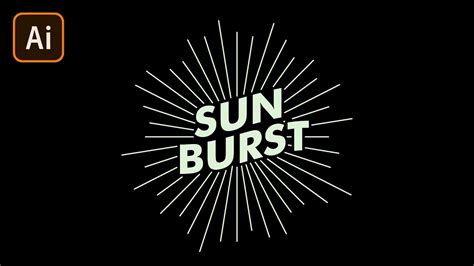Sunburst Lines Design Tutorial Sunburst Effect In Adobe Illustrator