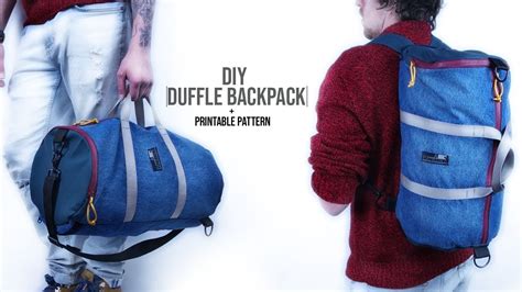 Duffle Bag Backpack Diy Youtube