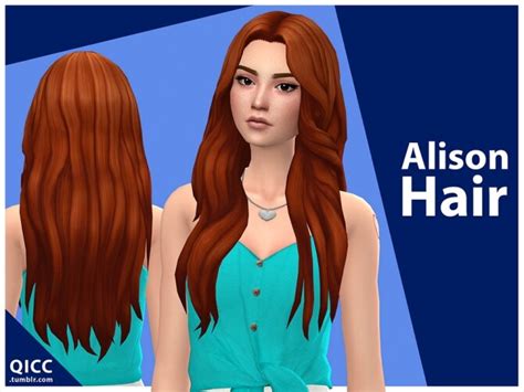 Alison Hair By Qicc At Tsr Sims 4 Updates