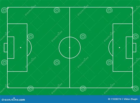 Football Pitch With Scoreboard And Lights Stock Photo Cartoondealer