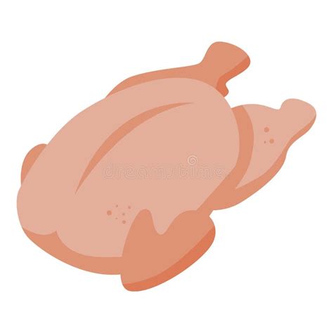 Style De Poulet Isom Trique D Ic Ne De Viande Crue Illustration De