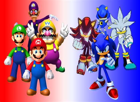 Mario Rivals And Sonic Rivals Wallpaper By 9029561 On Deviantart
