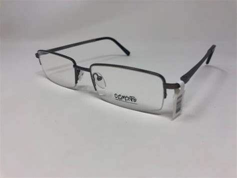 new elements europa eyeglasses frame el158 half rimless 54 18 140 silver zr79 ebay