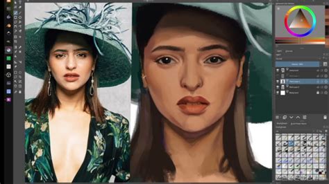 Digital Portrait Painting Time Lapse Krita Youtube