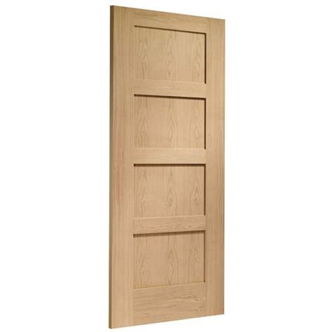 Xl Joinery Internal Oak Shaker Contemporary 4 Panel Door 813mm Door