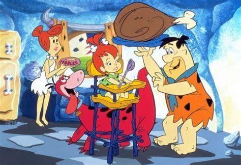 Flintstones Eating Flintstones Classic Cartoon Characters Cartoon Tv