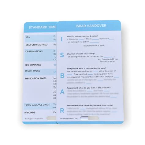 Isbar Handover And Standard Nursing Times Nursing Reference Card Badge