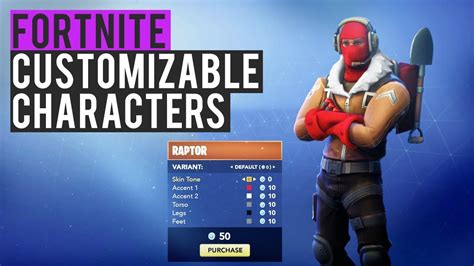 Advanced Character Customization Fortnite Battle Royale Youtube