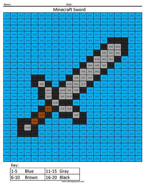 Free Minecraft Sword Coloring Pages 2020 Coloring Page Guide