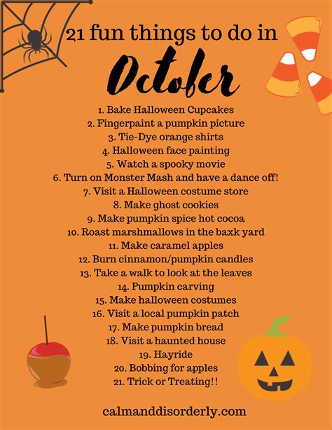 21 Fun Things To Do In October Halloween Things To Do Fun Fall