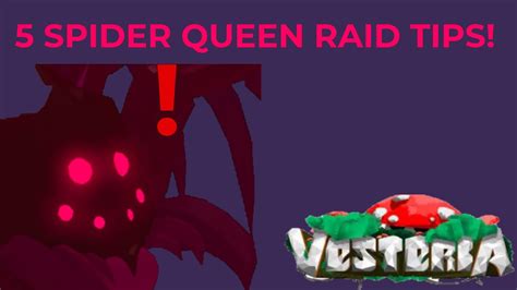 5 Quick Tips On Vesteria Spider Queen Raid Youtube