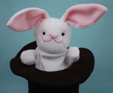 Rabbit In A Magic Hat Puppet Pdf Sewing Pattern With