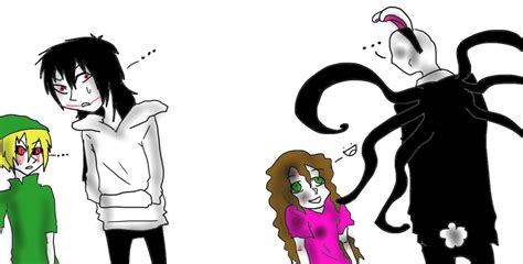 Requestslenderman Sally Jeff The Killer And Ben By Mikaelbratloni On