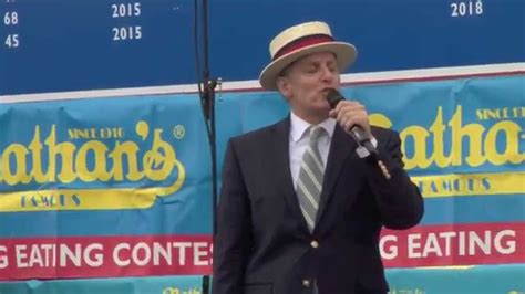 Nathans Hot Dog Eating Contest 2015 Intro By George Shea Youtube