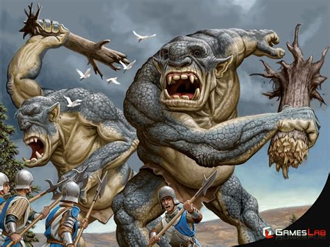 Artstation Giant Trolls Matthew Melmeth Mythical Creatures Art