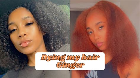 Dying My Natural Hair Ginger 🧡 No Bleach Youtube
