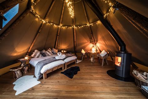 Boutique Tipi And Yurt Glamping With Private Wood Fired Hot Tubs In The Peak District National