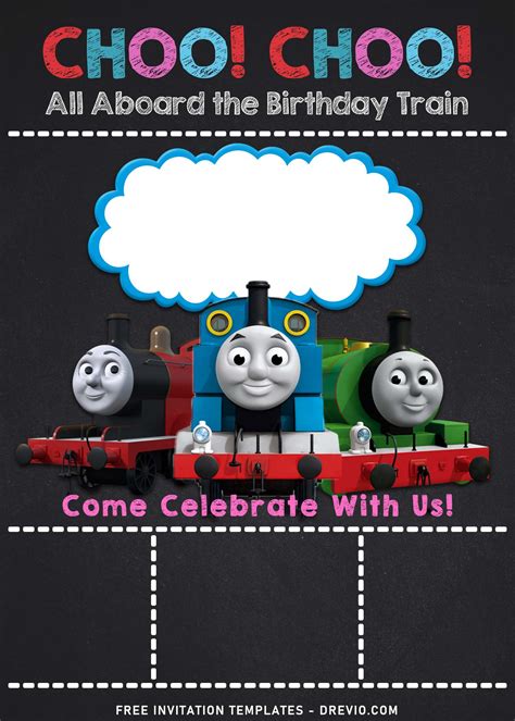 Cute Thomas And Friends Birthday Invitation Templates Download Hundreds Free Printable