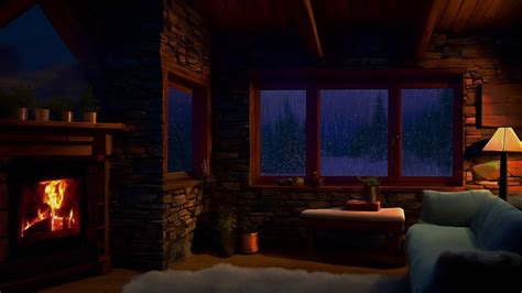 Instant Sleep In Minutes In A Cozy Winter Ambience With Heavy Rain