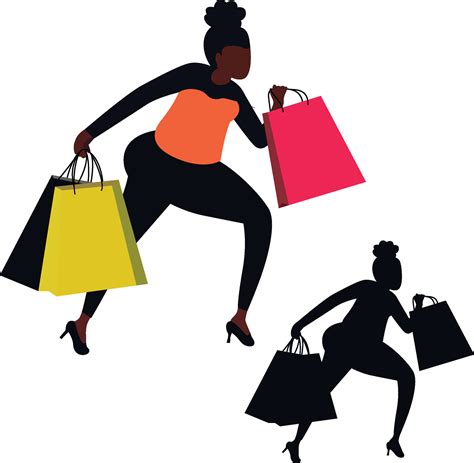 Female Shoplifter Stealing Bags Of Goods Vector Illustration Woman