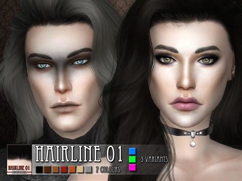 Sims 4 Ccs The Best Hairline 01 By Remussirion