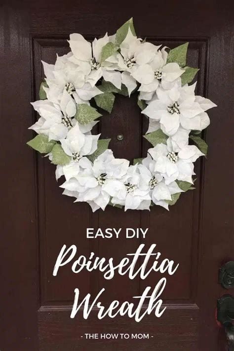 How To Make A Poinsettia Wreath Poinsettia Wreath Paper Wreath