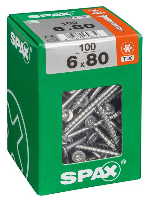 Spax TX 6x80 uppokanta yleisruuvi | Karkkainen.com verkkokauppa