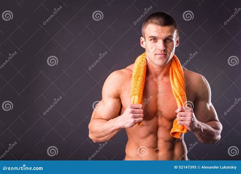 Bodybuilder With A Towel Royalty Free Stock Photo
