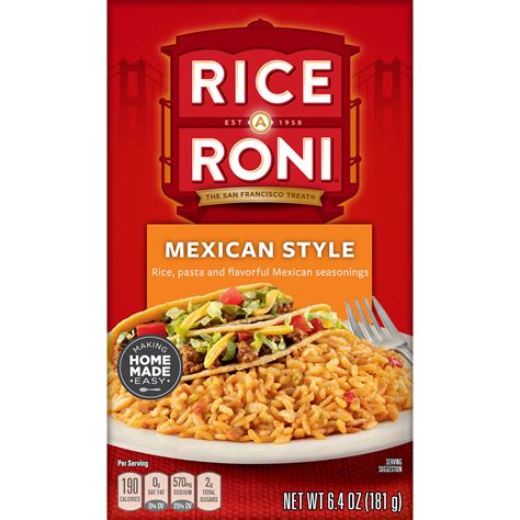 Rice A Roni Rice And Pasta Mix Mexican Style 64 Oz Box