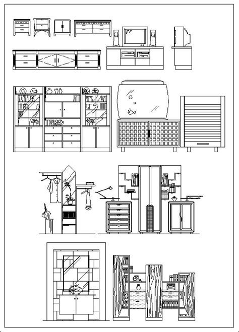 Furniture Design Elevation】★ Cad Files Dwg Files Plans And Details