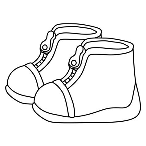 Cute Shoes For Kids Coloring Page Coloring Sky