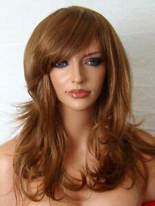 Discover your natural way to shine! Light Brown Auburn Ginger wavy Womens Ladies Fashion real ...