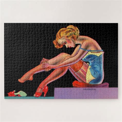 Early 1940s Delightful Pin Up Girl Jigsaw Puzzle