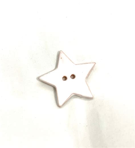 1 516 Large White Star Buttons Ceramic Buttons Ceramic Star Buttons Etsy