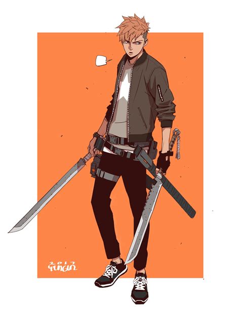 ArtStation - Swordsman, YUNGUN Y | Anime character design, Character ...